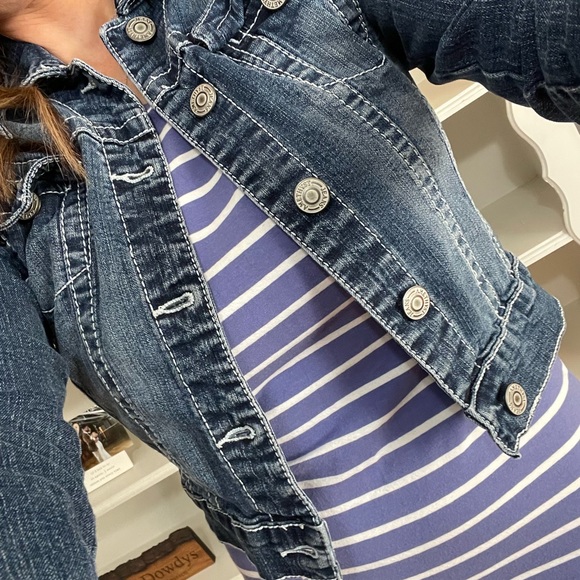 Light Blue and white striped Old Navy Skater Dress - Picture 10 of 11